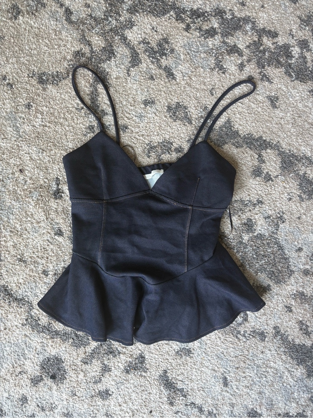 Zara Jean Peplum Camisole with Spaghetti Straps
